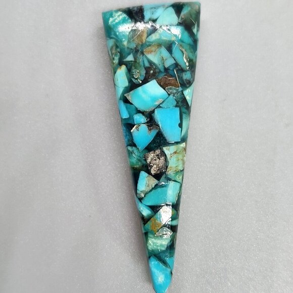 Vintage Natural Blue Copper Turquoise stone bead dangle pendant - Picture 1 of 6